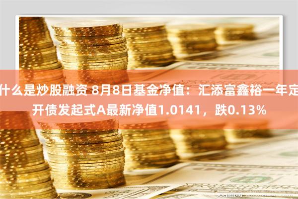 什么是炒股融资 8月8日基金净值：汇添富鑫裕一年定开债发起式A最新净值1.0141，跌0.13%