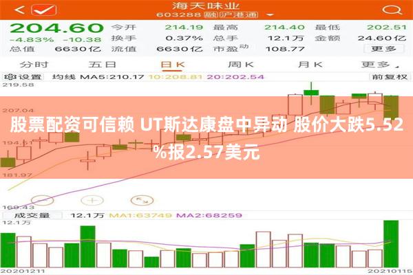 股票配资可信赖 UT斯达康盘中异动 股价大跌5.52%报2.57美元