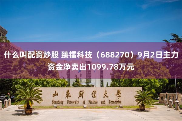 什么叫配资炒股 臻镭科技（688270）9月2日主力资金净卖出1099.78万元