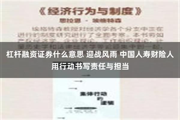 杠杆融资证券什么意思 迎战风雨 中国人寿财险人用行动书写责任与担当