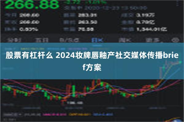 股票有杠杆么 2024妆牌唇釉产社交媒体传播brief方案